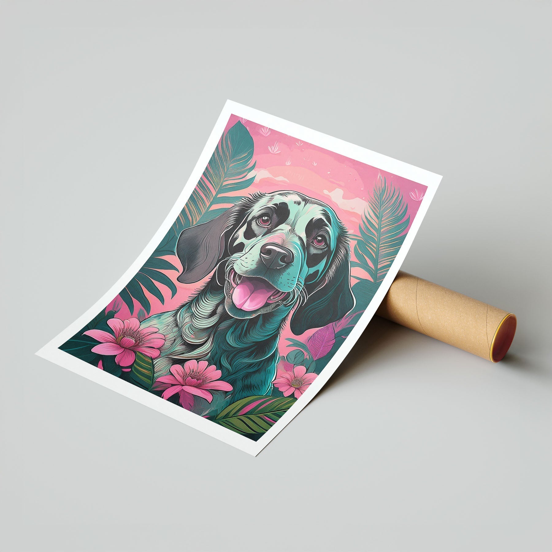 English Setter Flowery Dog image 7