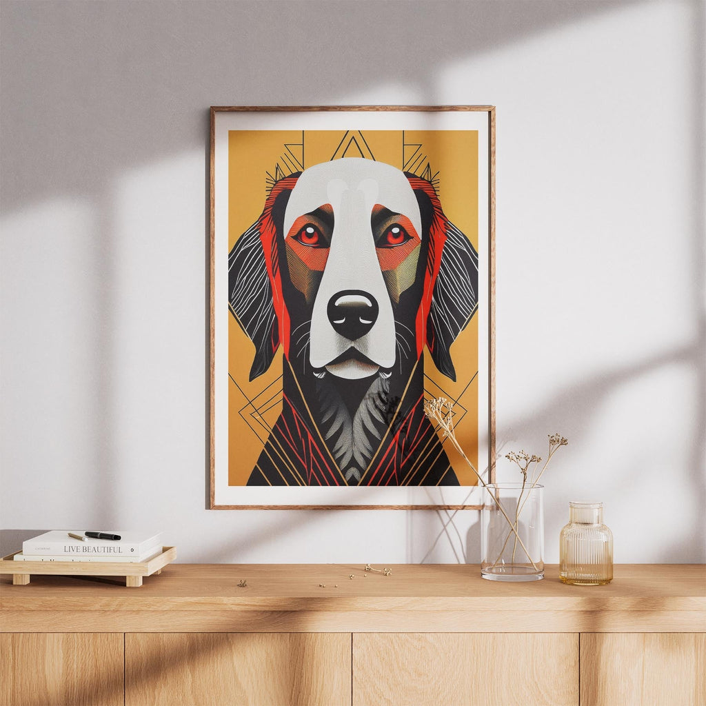 Curly Coated Retriever Geometric Orange Series image 8