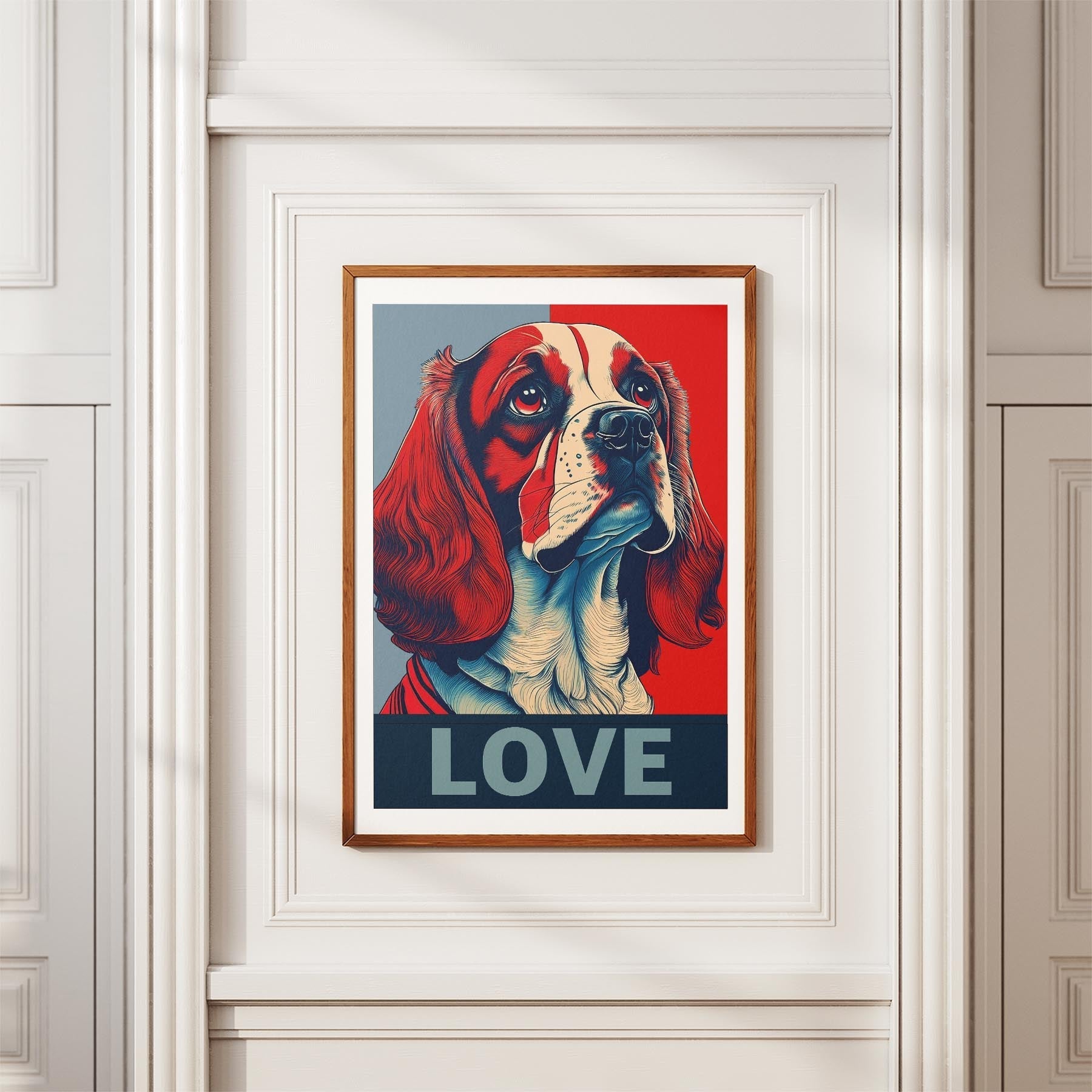 Cavalier Spaniel LOVE Series Inspired by the Obama Poster image 3