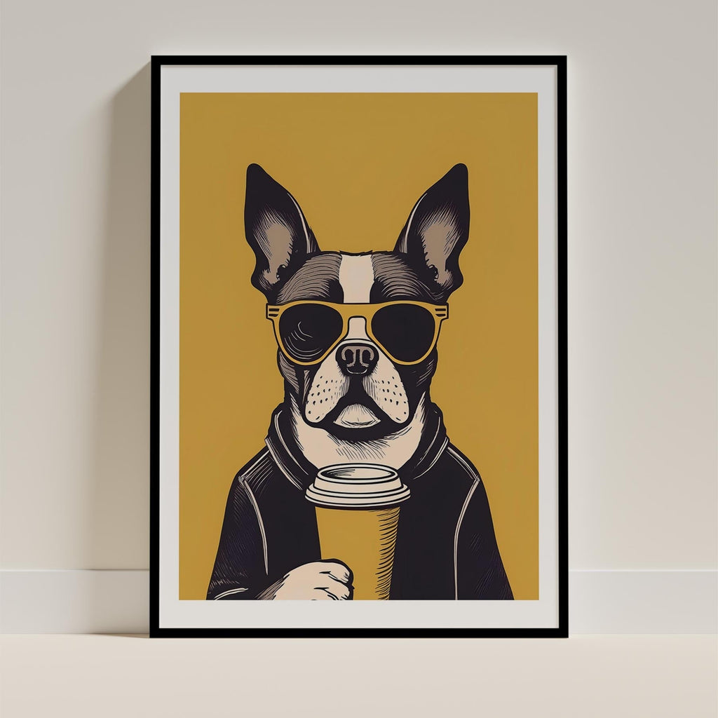 Boston Terrier Chillin Coffee Dog image 11