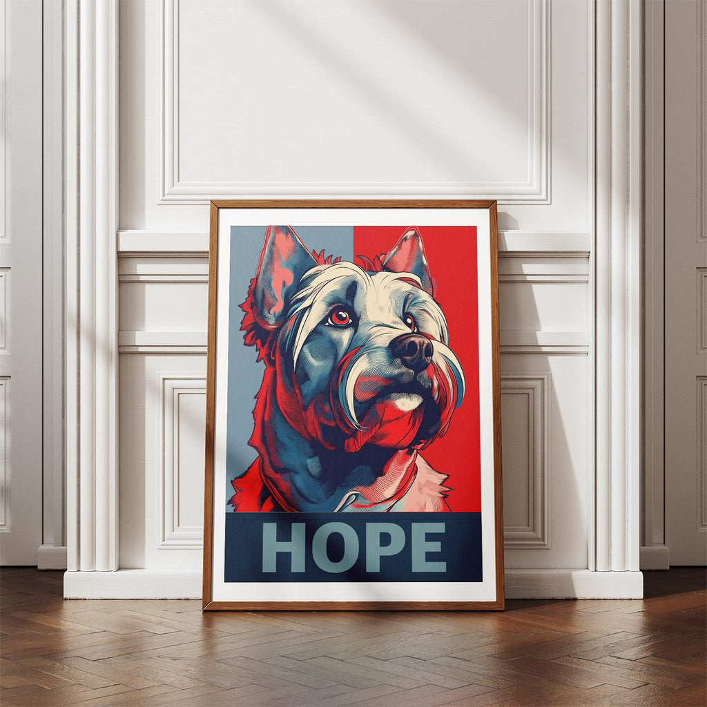 Australian Silky Terrier HOPE Series Inspired by the Obama Poster image 4