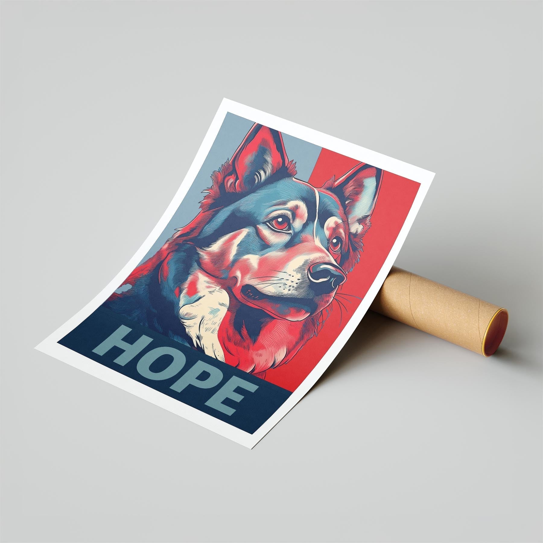 Finnish Lapphund HOPE Series Inspired by the Obama Poster image 6