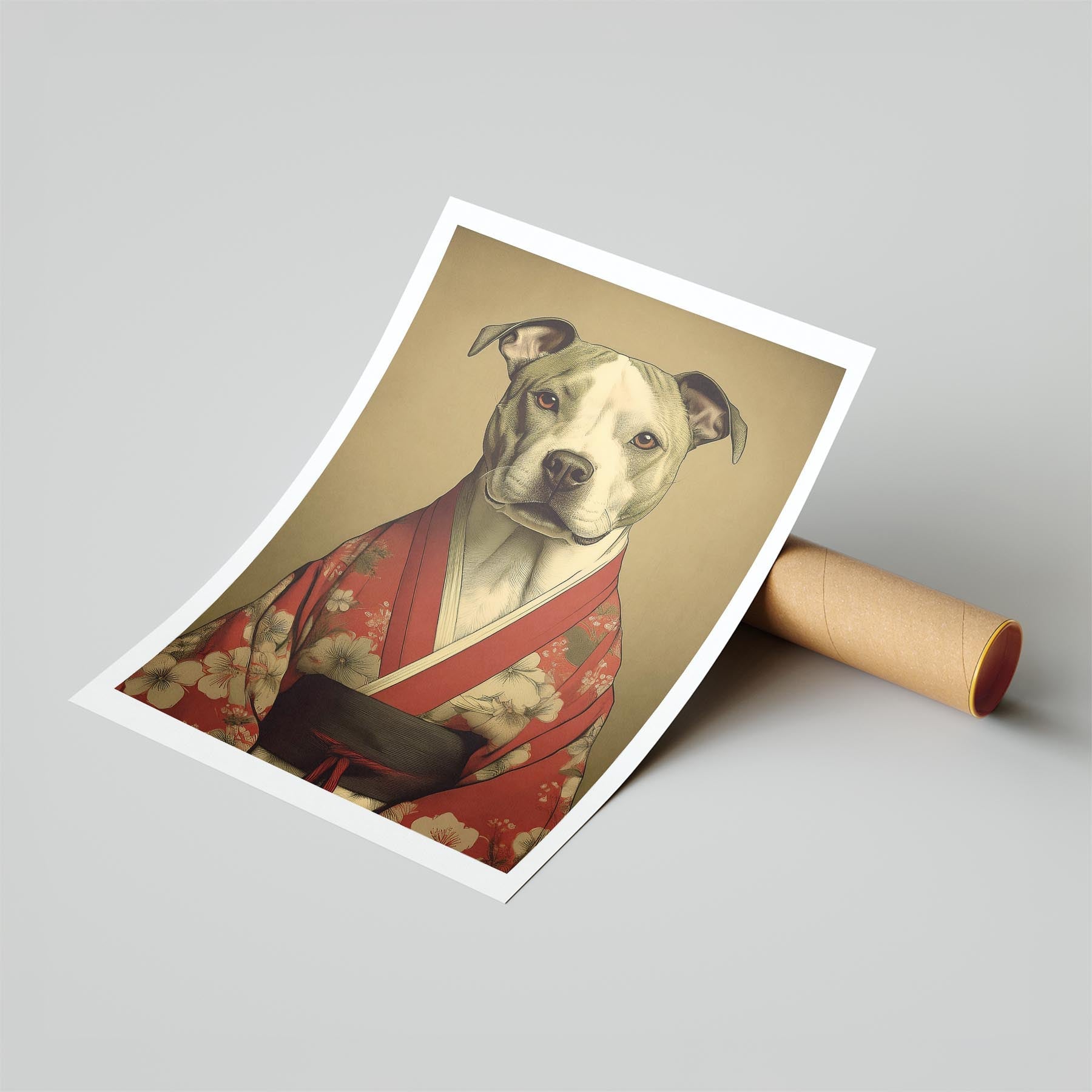 Staffordshire Bull Terrier Japanse Kimono Dog Series image 6