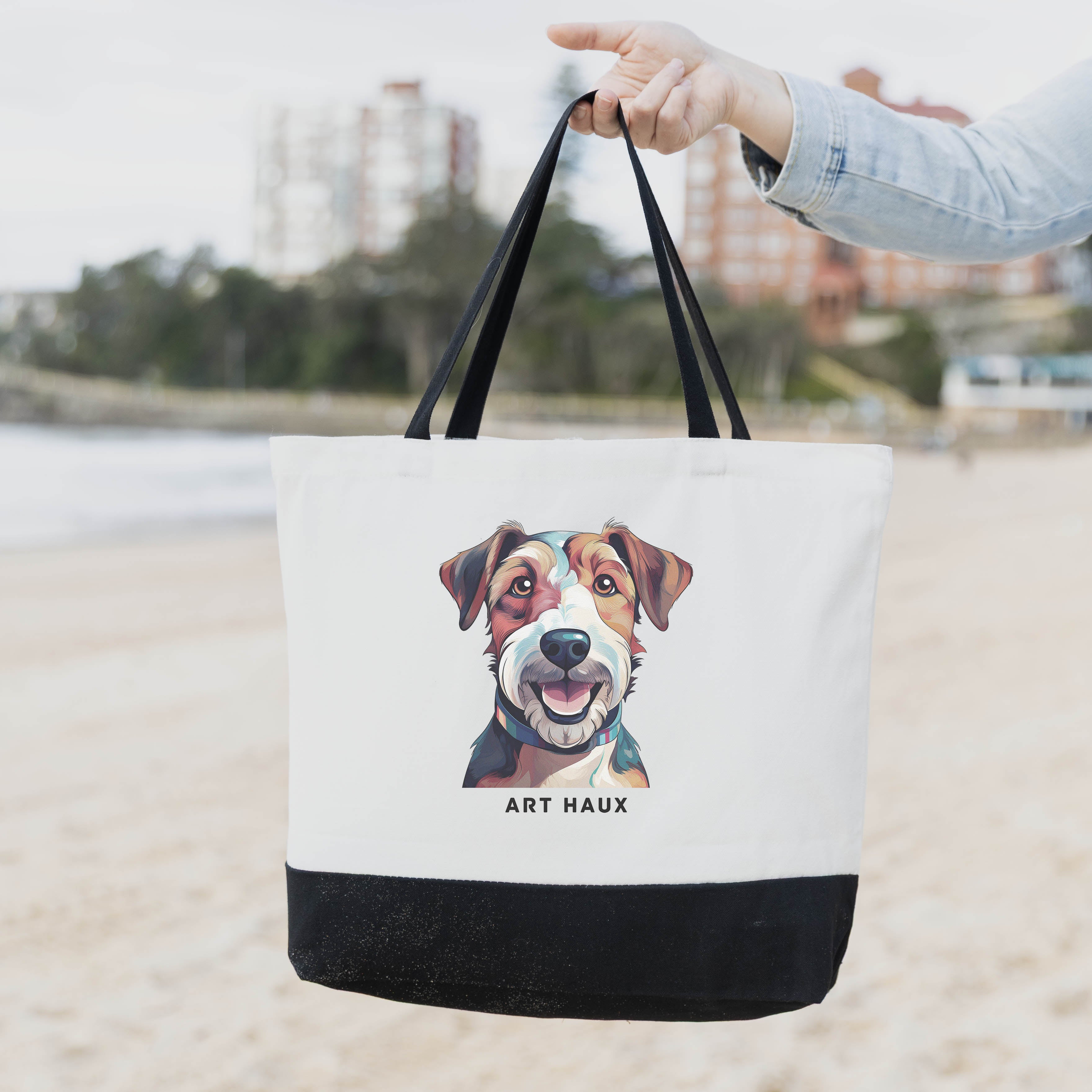 Fox Terrier Chic Graphic Art Bag image 1