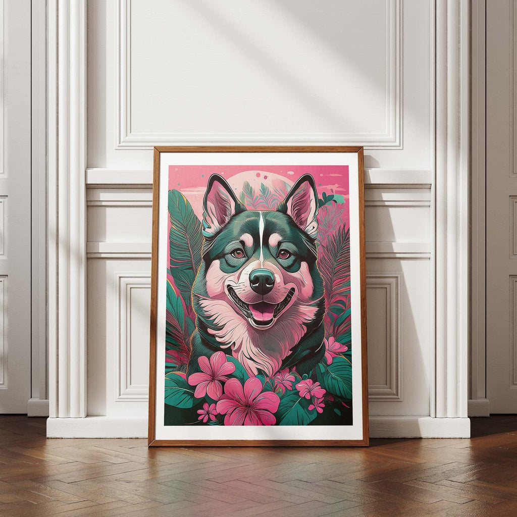 Siberian Husky Flowery Dog image 4