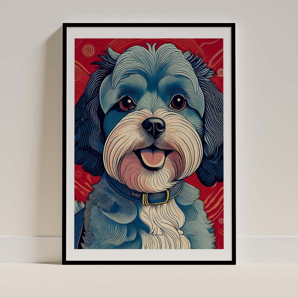 Cavoodle Hokusai Japanese Inspired Dog Series 9 image 0
