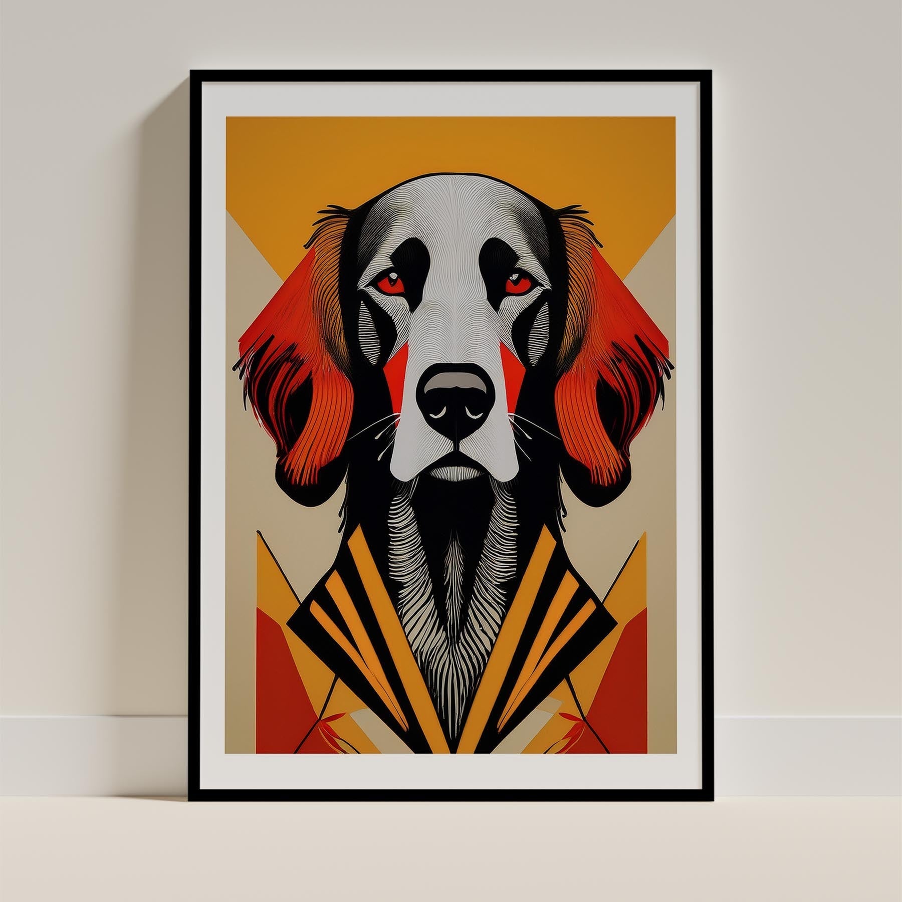 Gordon Setter Geometric Orange Series image 0
