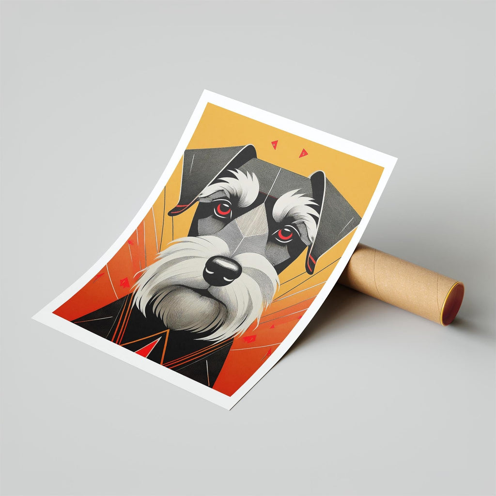 Schnauzer Geometric Orange Series image 6
