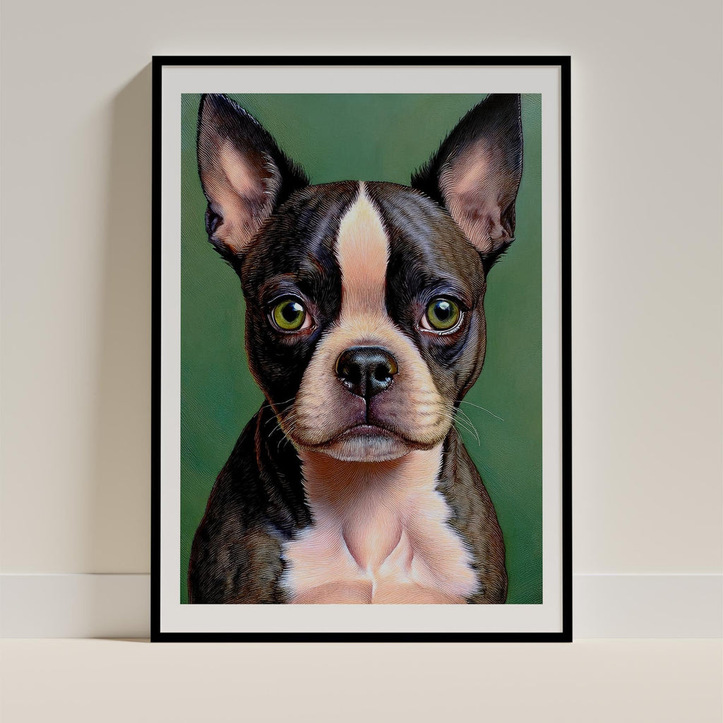 Boston Terrier Green Painted Series image 0