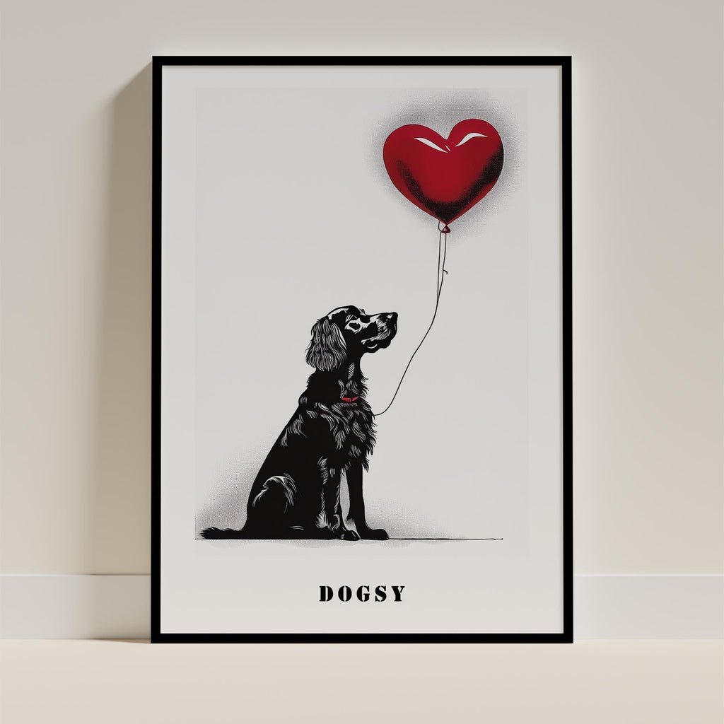 Irish Setter DOGSY Series inspired by the Art of Banksy with text Dogsy image 11