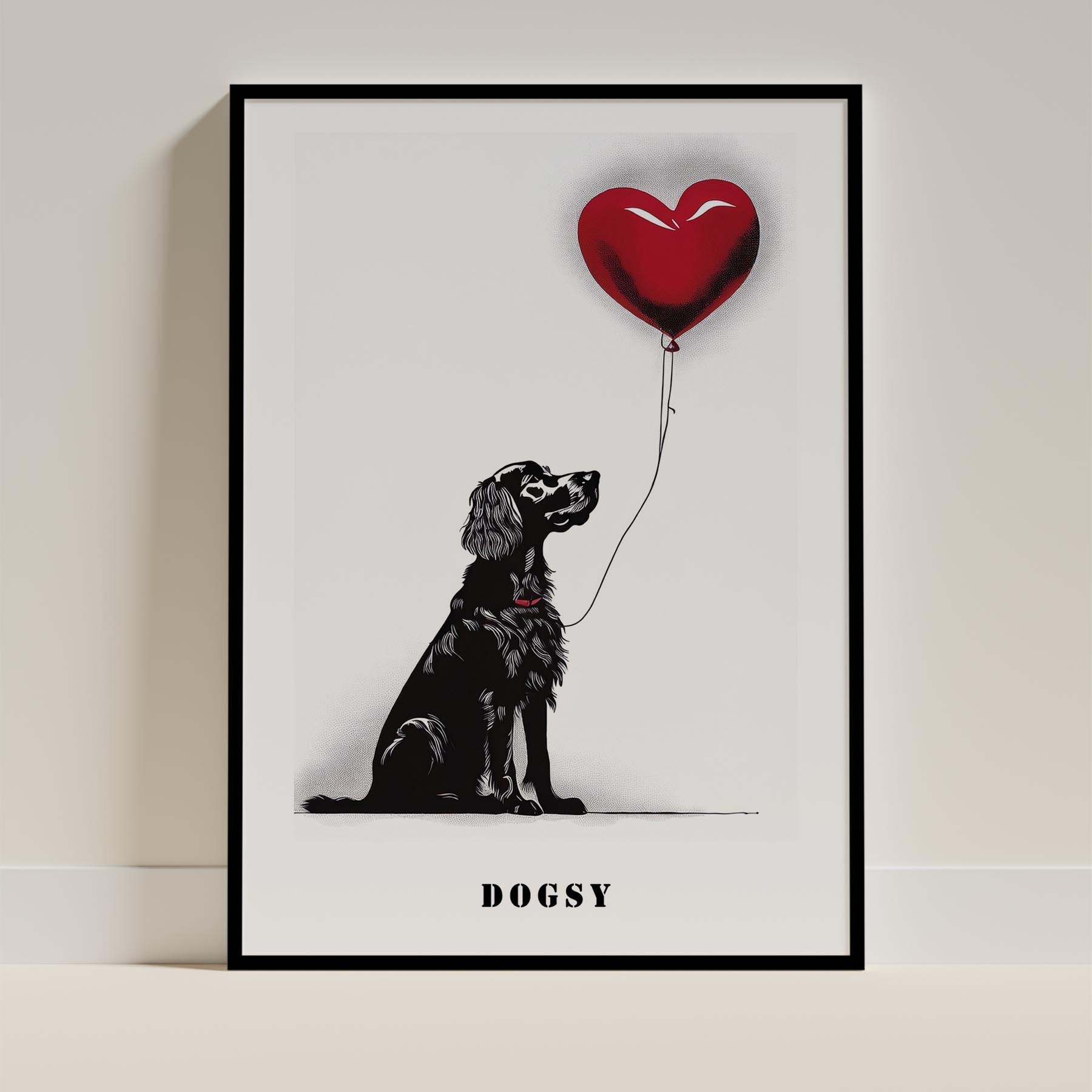 Irish Setter DOGSY Series inspired by the Art of Banksy with text Dogsy image 11