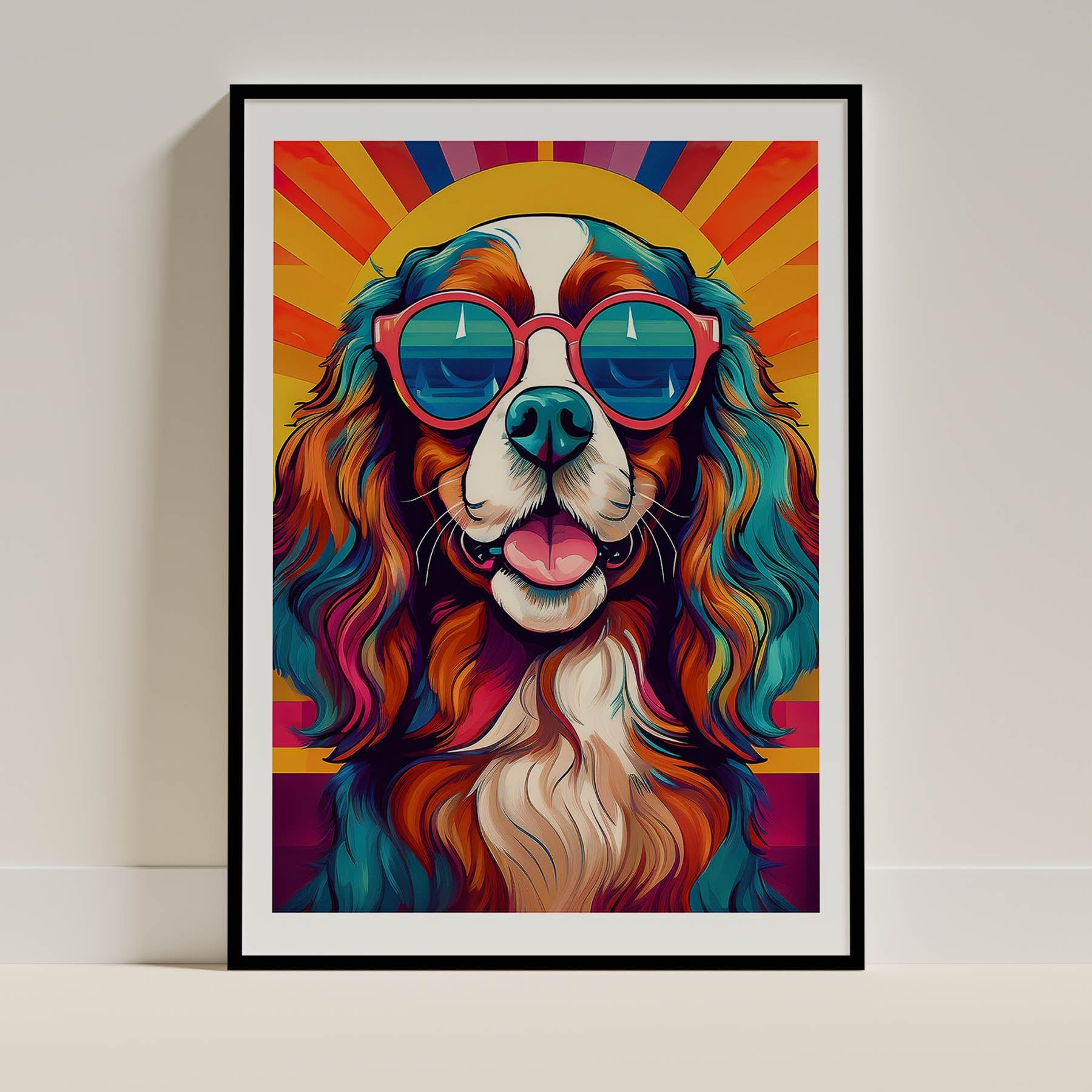 Cavalier King Charles Spaniel Dog Art Print Unframed Vol 1 | 11 Unique Designs | Wall Art Gift for Dog Lovers - Image 11 |...