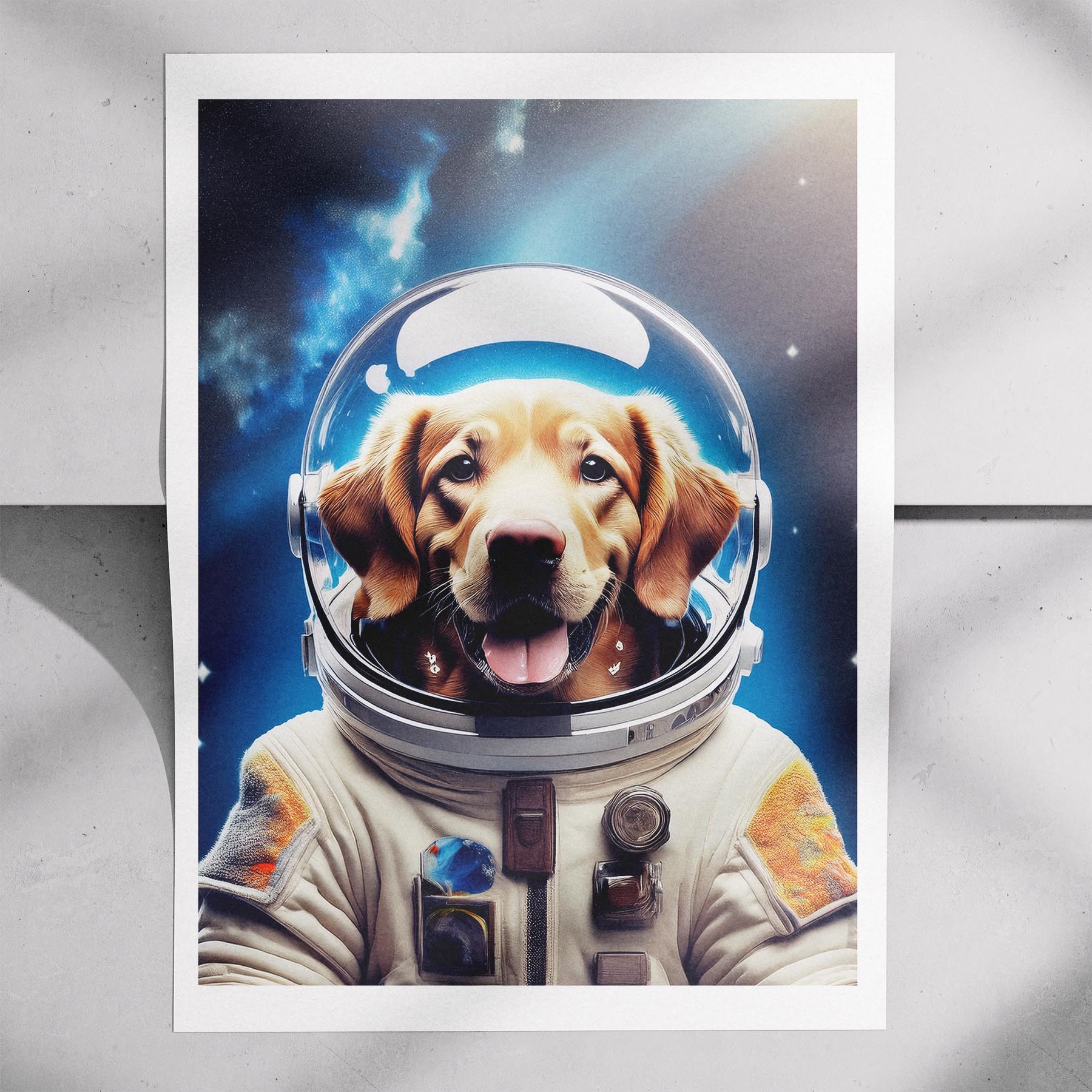 Curly Coated Retriever Astronaut Dog Series image 7