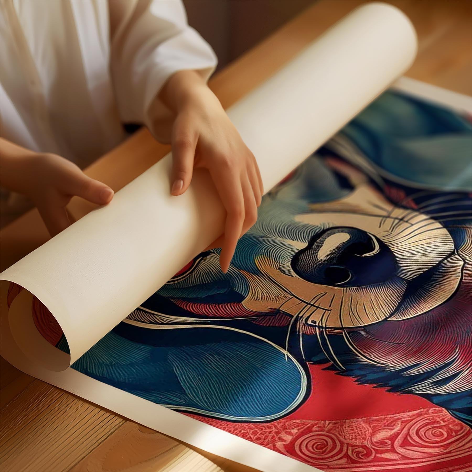 Dachshund Hokusai Japanese Inspired Dog Series image 1