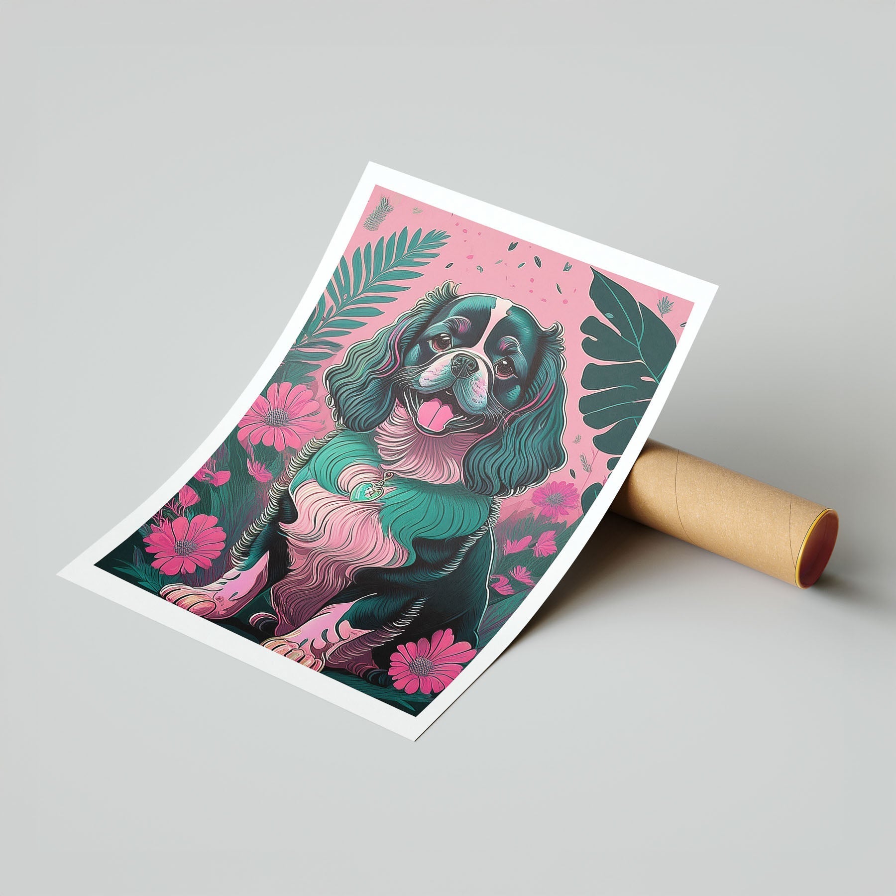 Cavalier King Charles Spaniel Flowery Dog image 7