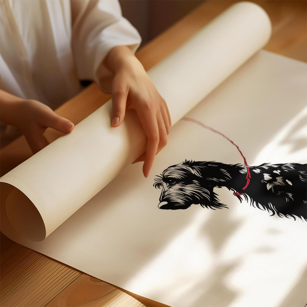 Irish Wolfhound DOGSY Series inspired by the Art of Banksy with text Dogsy image 1