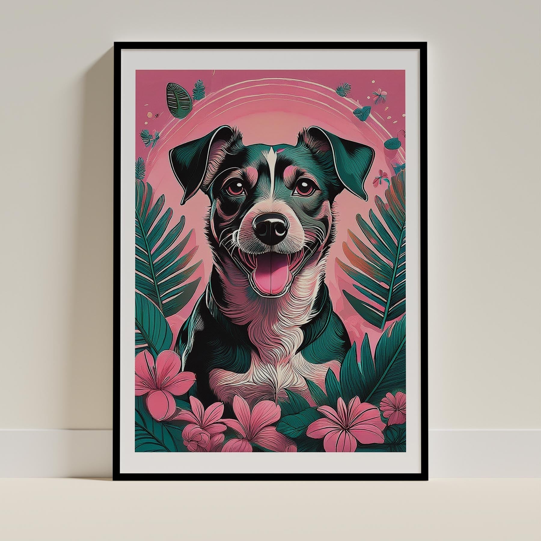 Jack Russell Flowery Dog image 0