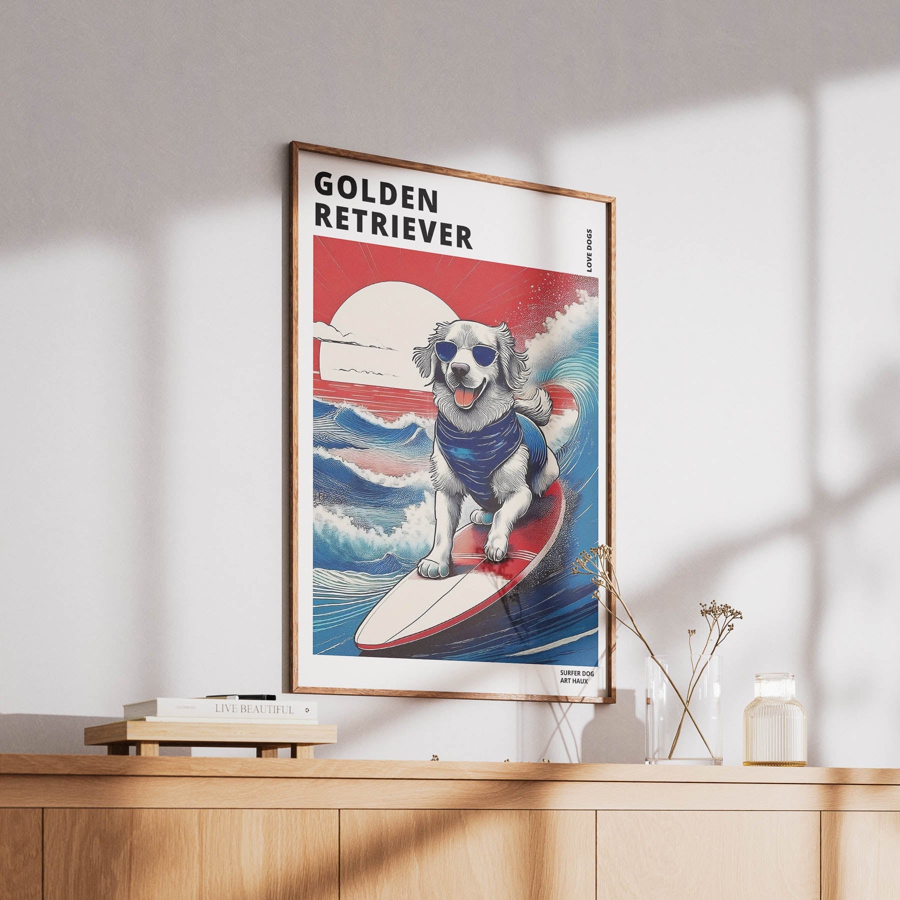 Golden Retriever Hokosai Surfer Dogs 1 image 6