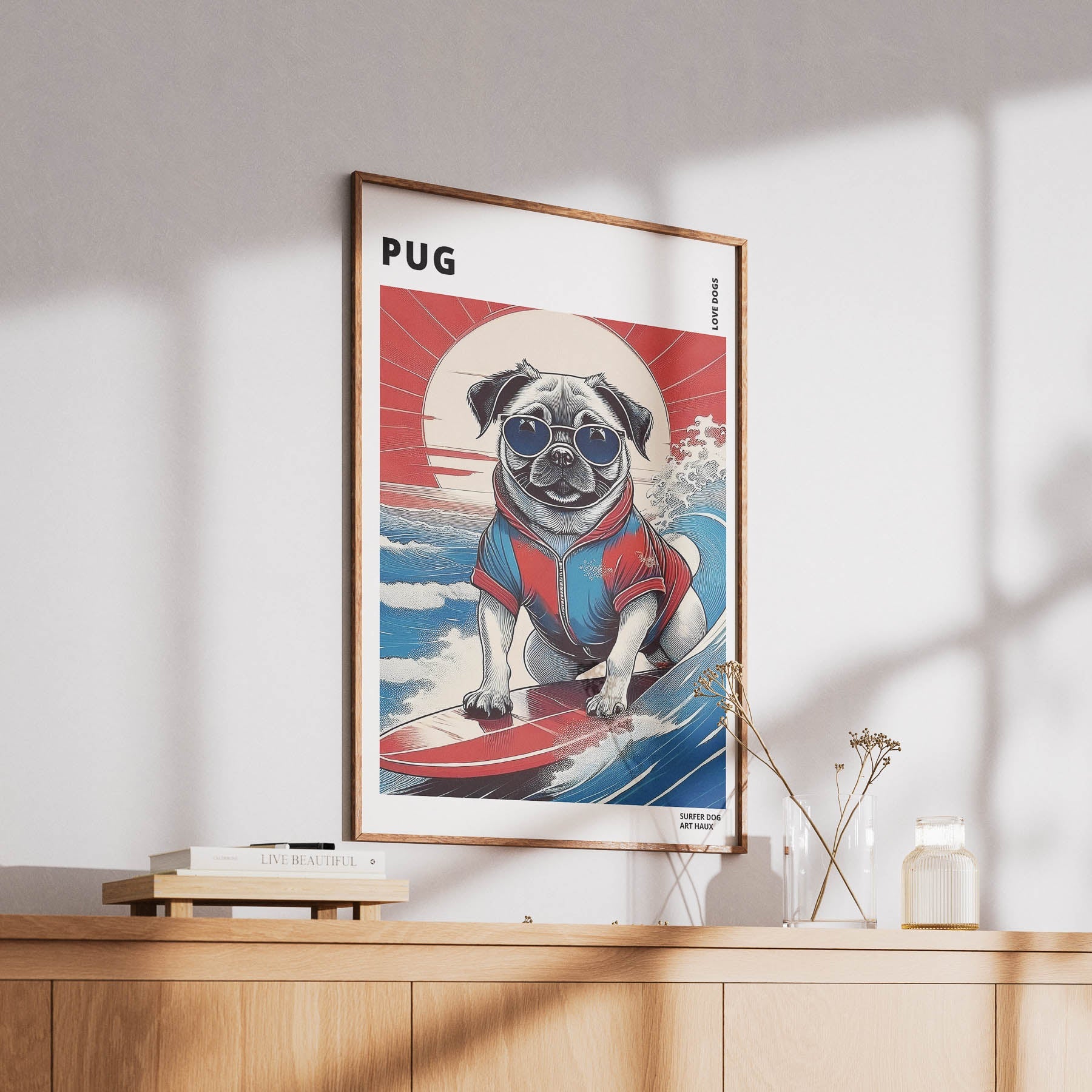 Pug Hokosai Surfer Dogs 2 image 6