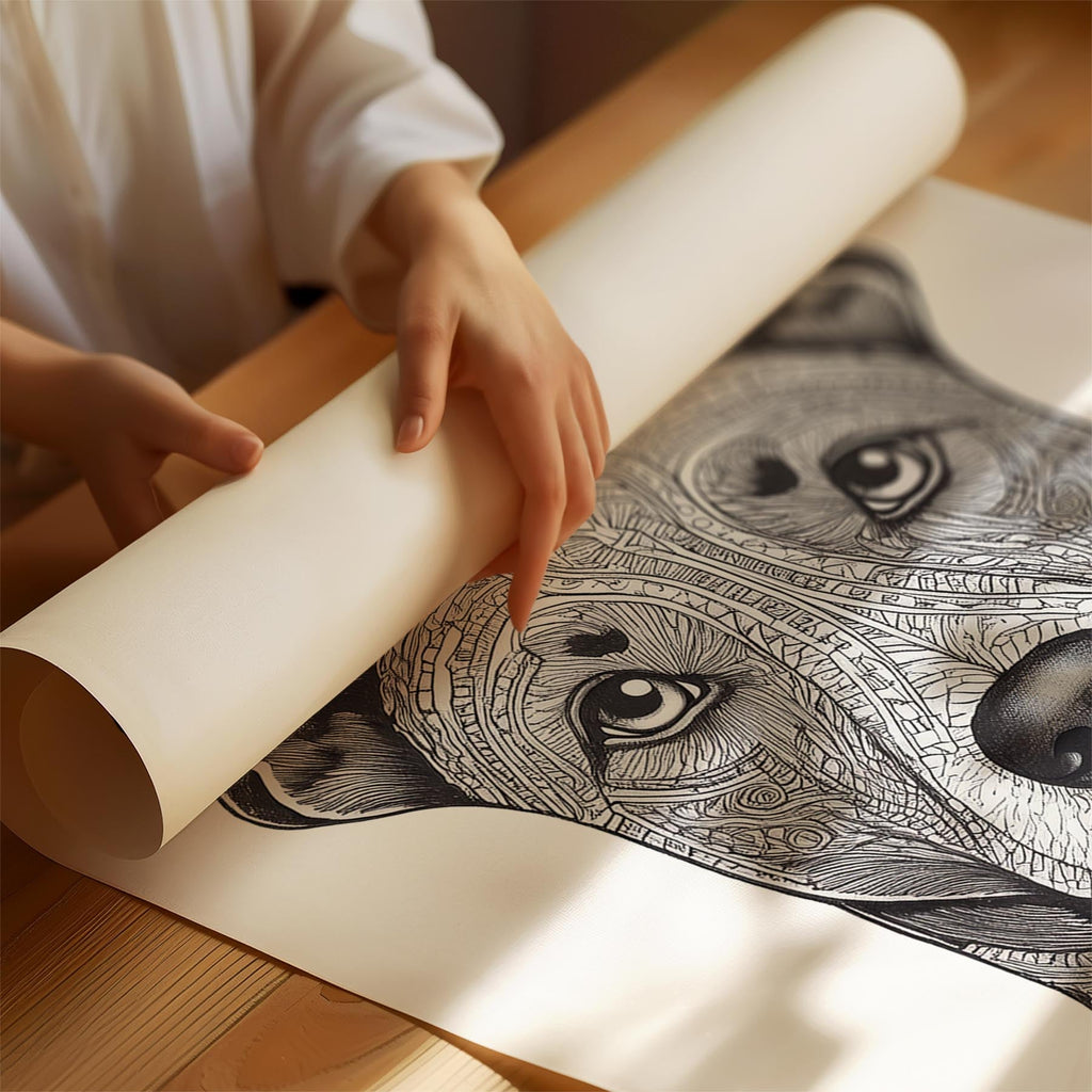 Cattle Dog Mandala Black and White Dog Series image 1