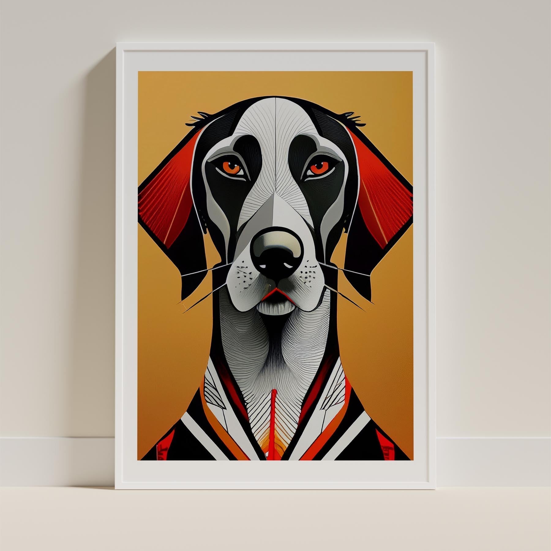 German Pointer Geometric Orange Series image 9