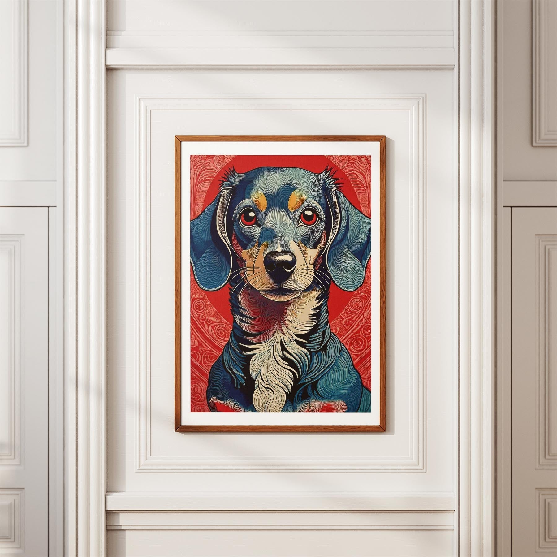 Dachshund Hokusai Japanese Inspired Dog Series image 3