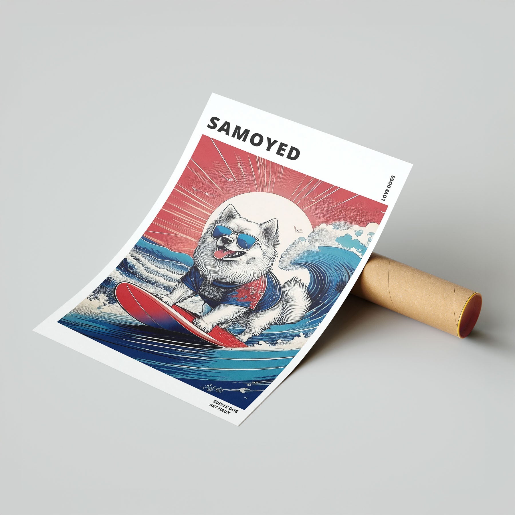 Samoyed Hokosai Surfer Dogs 1 image 7