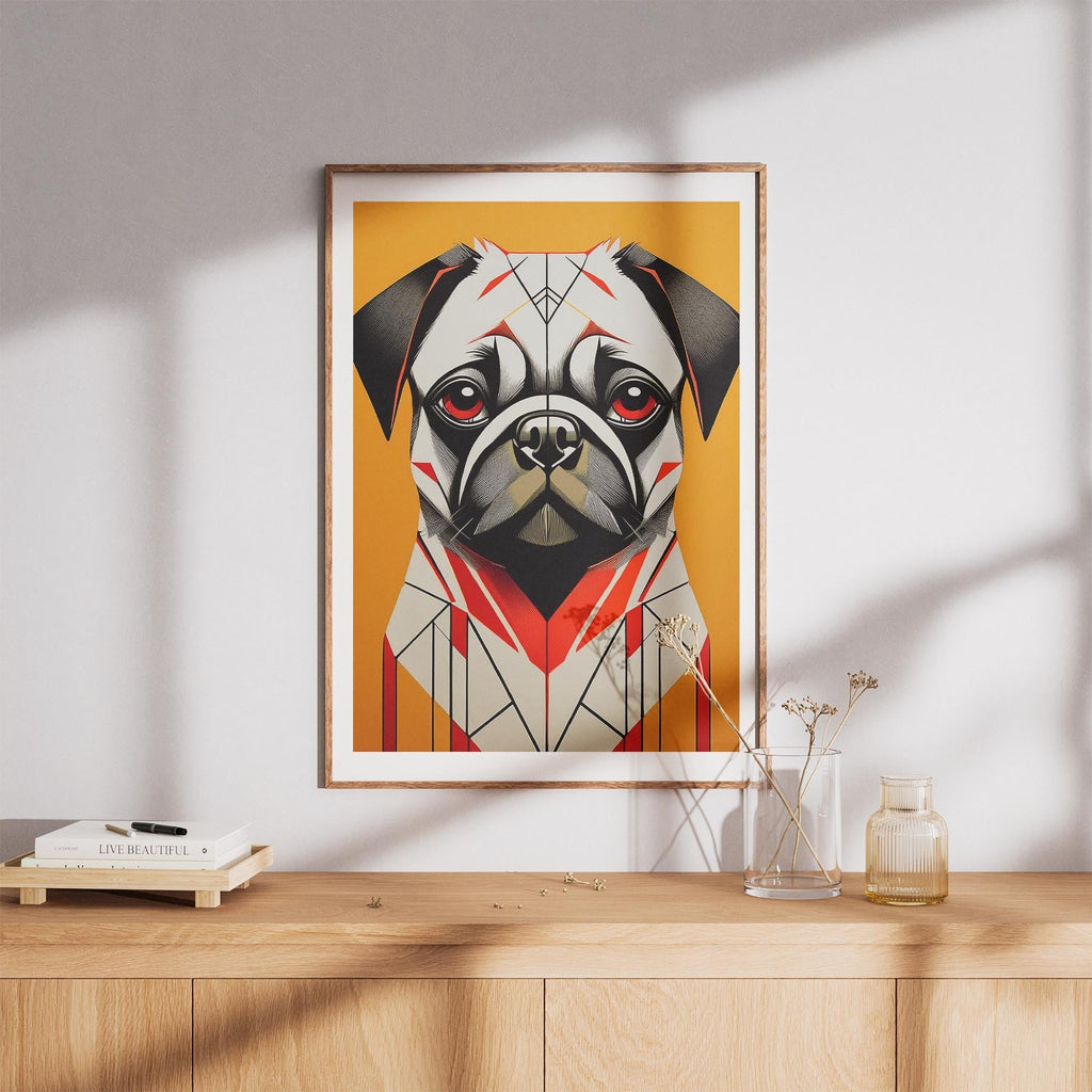 Pug Geometric Orange Series image 8