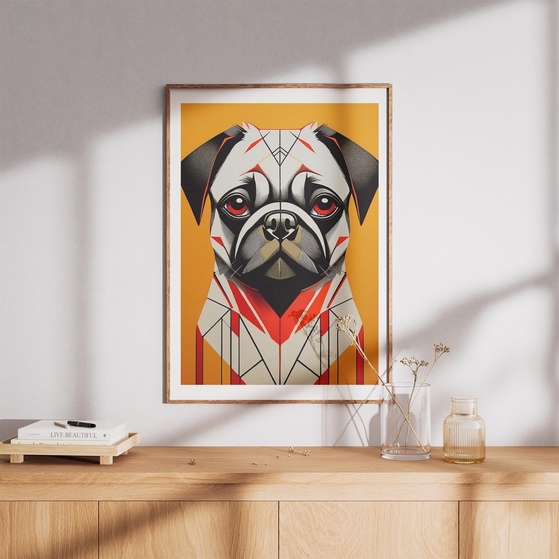 Pug Geometric Orange Series image 8