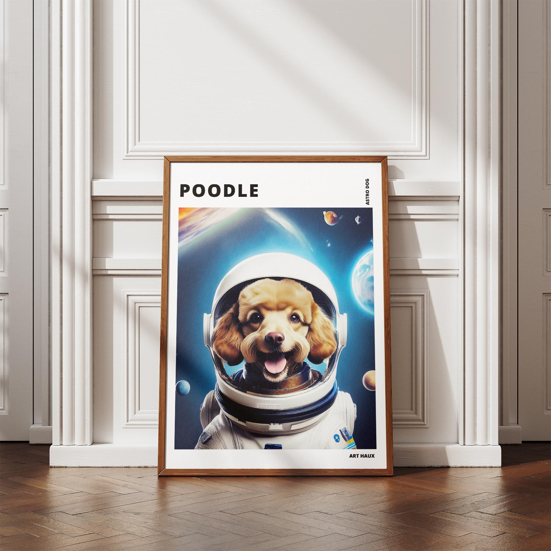 Poodle Astronaut Dog Series with Text Astro Dog image 4