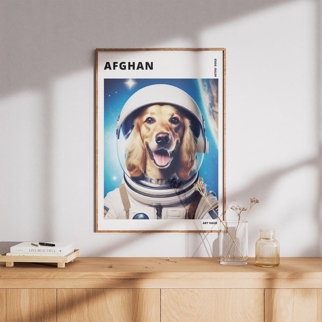 Afghan Astronaut Dog Series with Text Astro Dog image 5