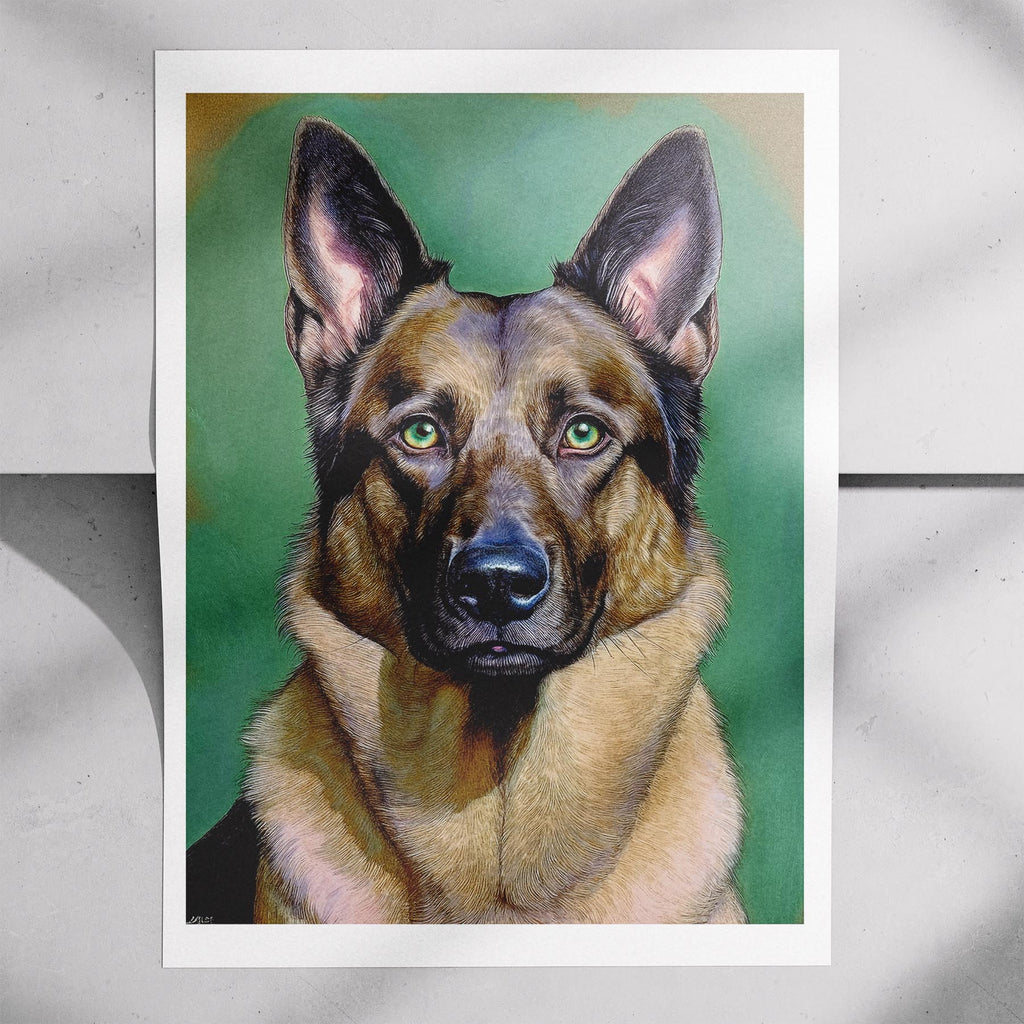 German Shepherd Green Painted Series image 7