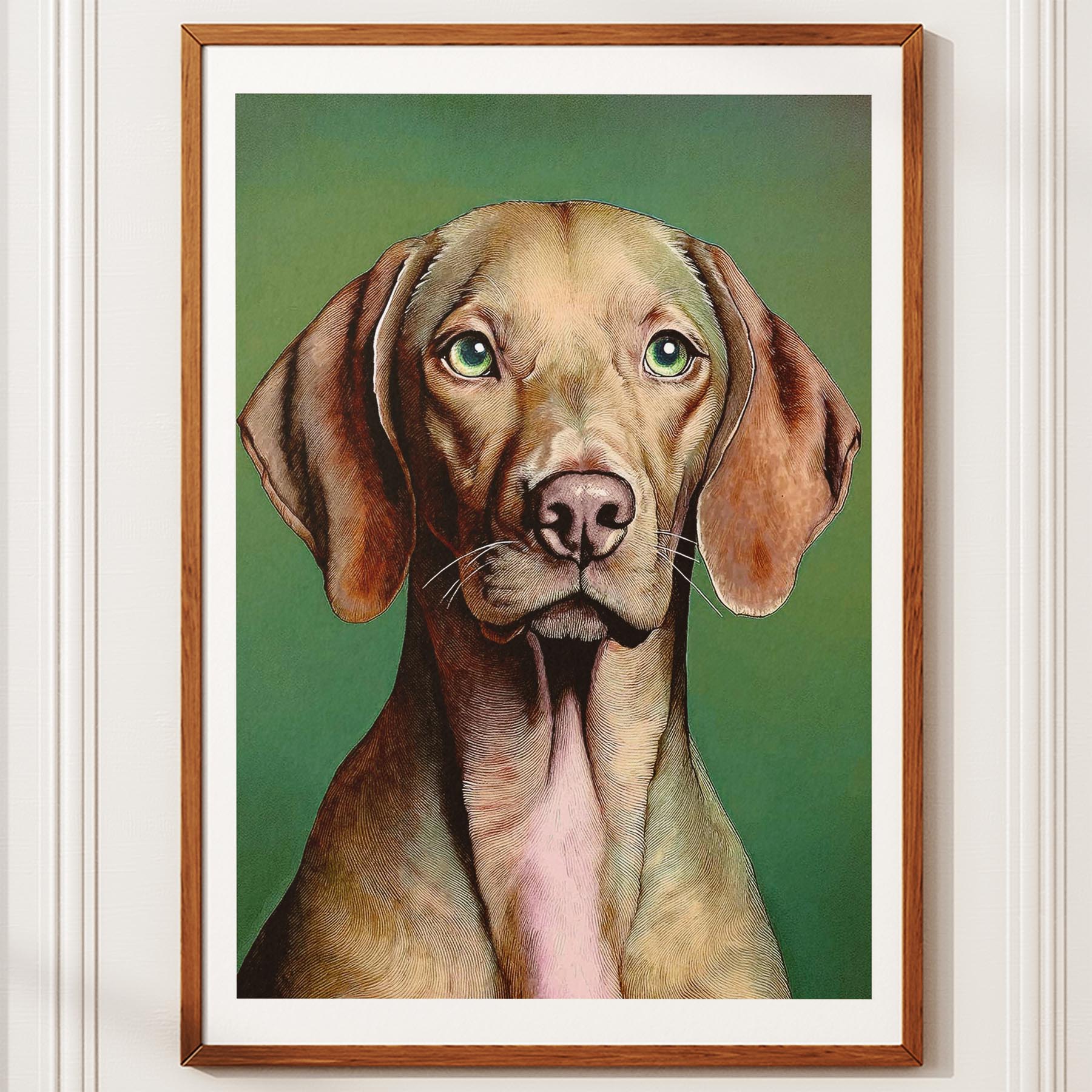Hungarian Vizsla Green Painted Series image 10