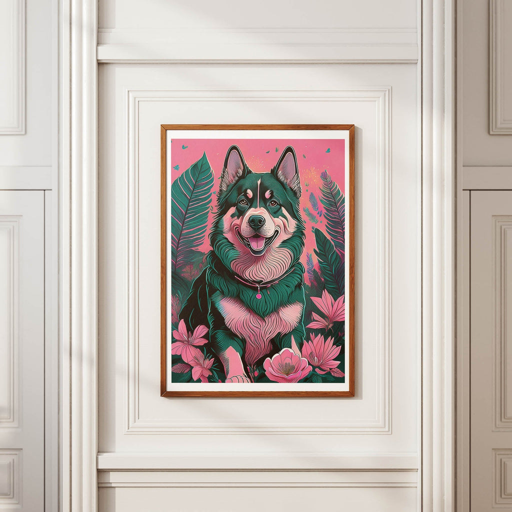 Alaskan Malamute Flowery Dog image 3