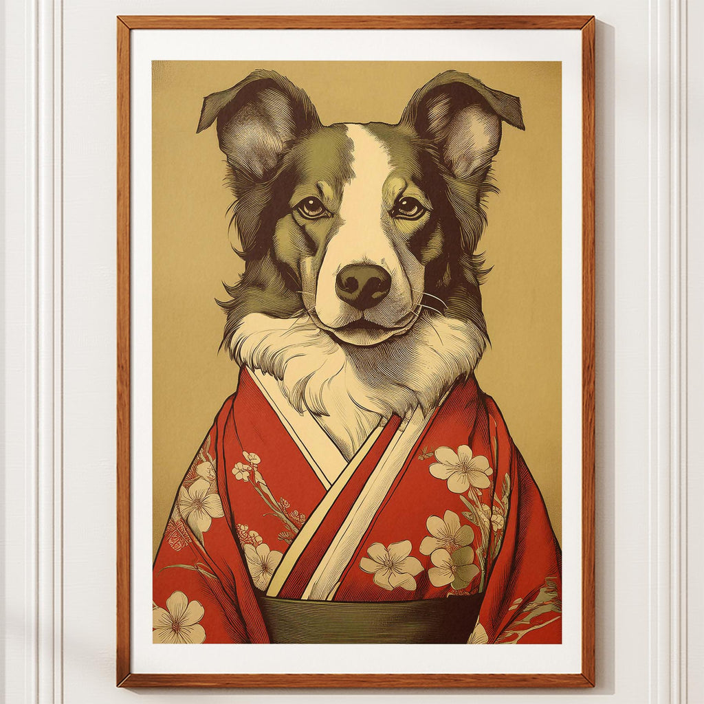 Border Collie Japanse Kimono Dog Series image 10