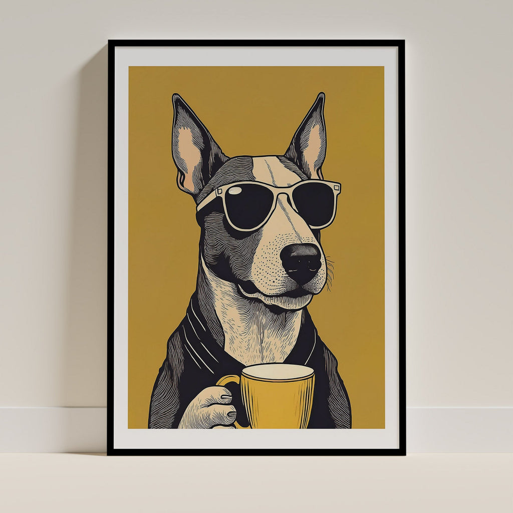 Bullterrier Chillin Coffee Dog image 0