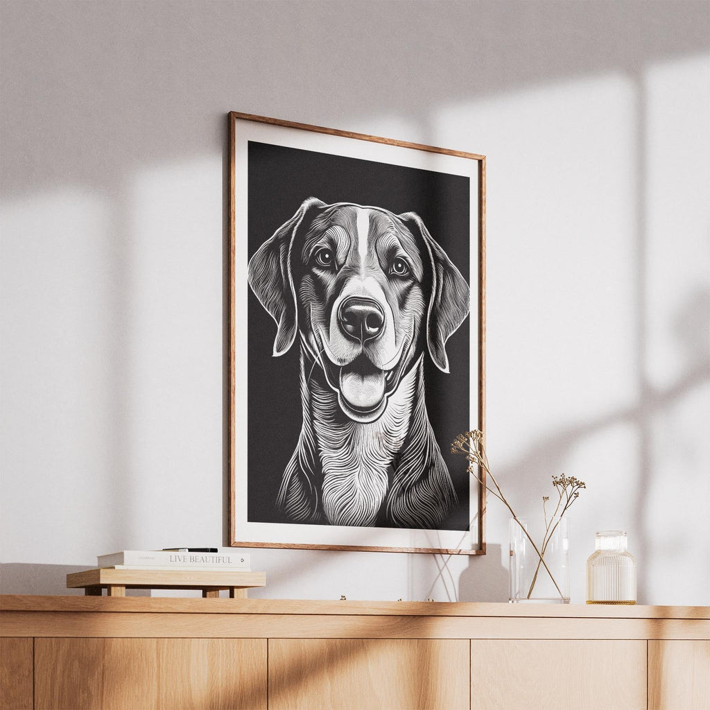 English Pointer Line Dog Series in Black and White image 5