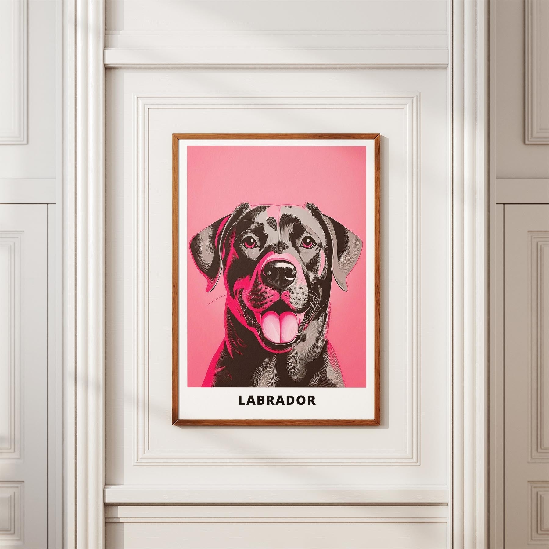 Labrador Retriever Pink and Black Dog Series 4 image 3