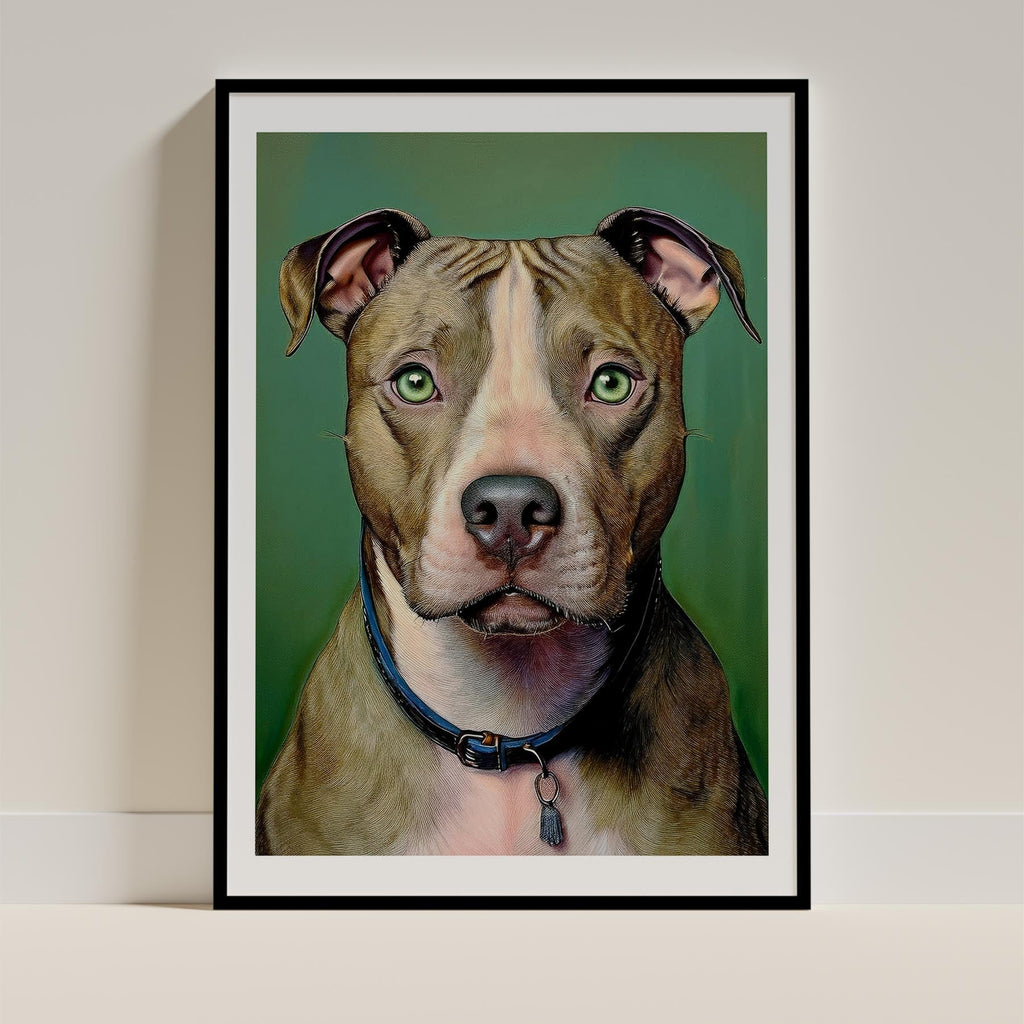 American Pitbull Terrier Green Painted Series image 0