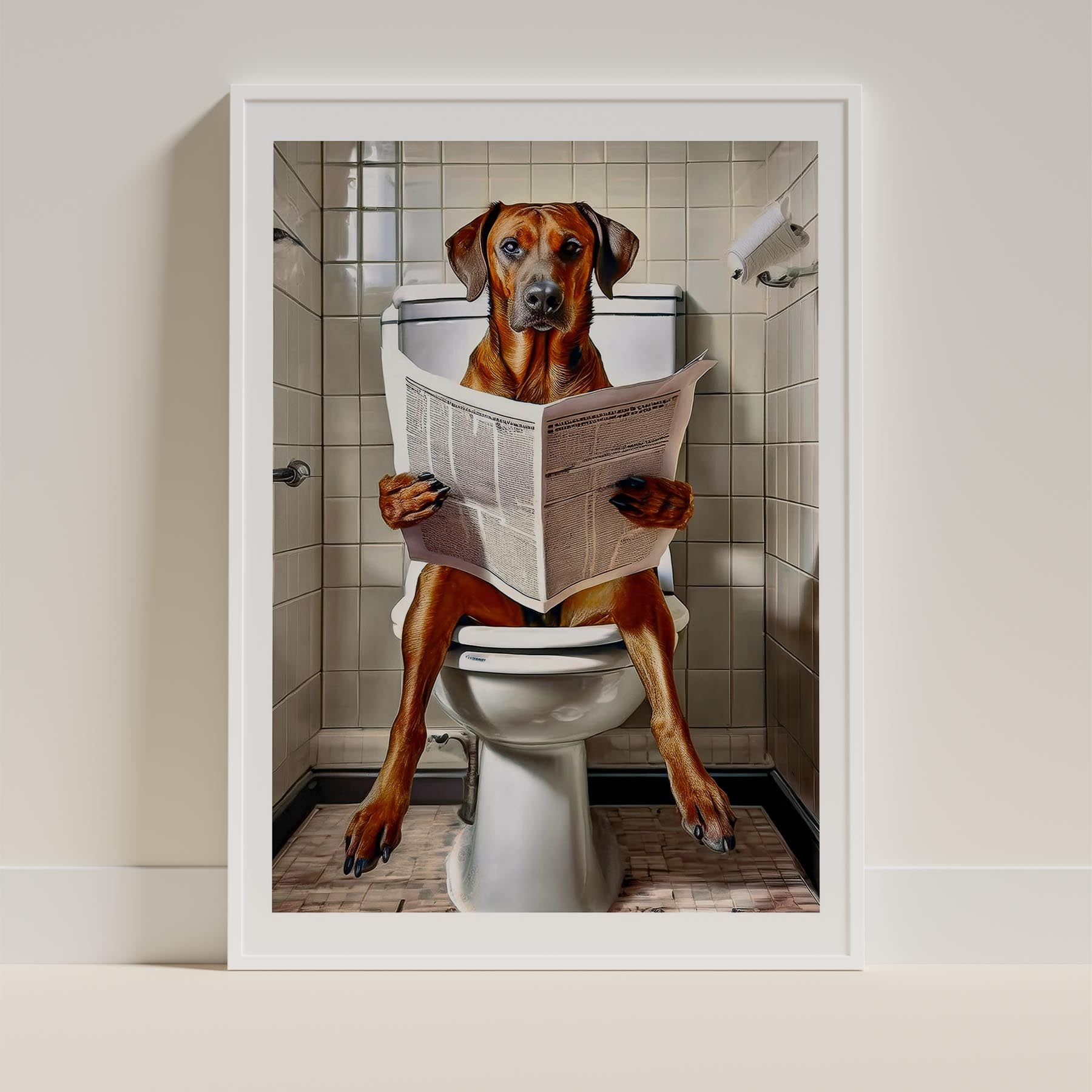 Rhoedesian Ridgeback Toilet Humour Dog Series image 9