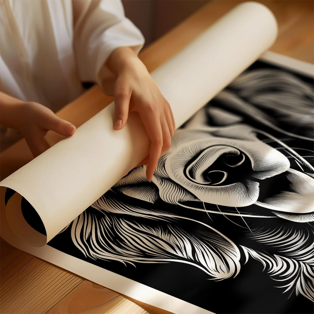 Irish Setter Line Dog Series in Black and White image 1