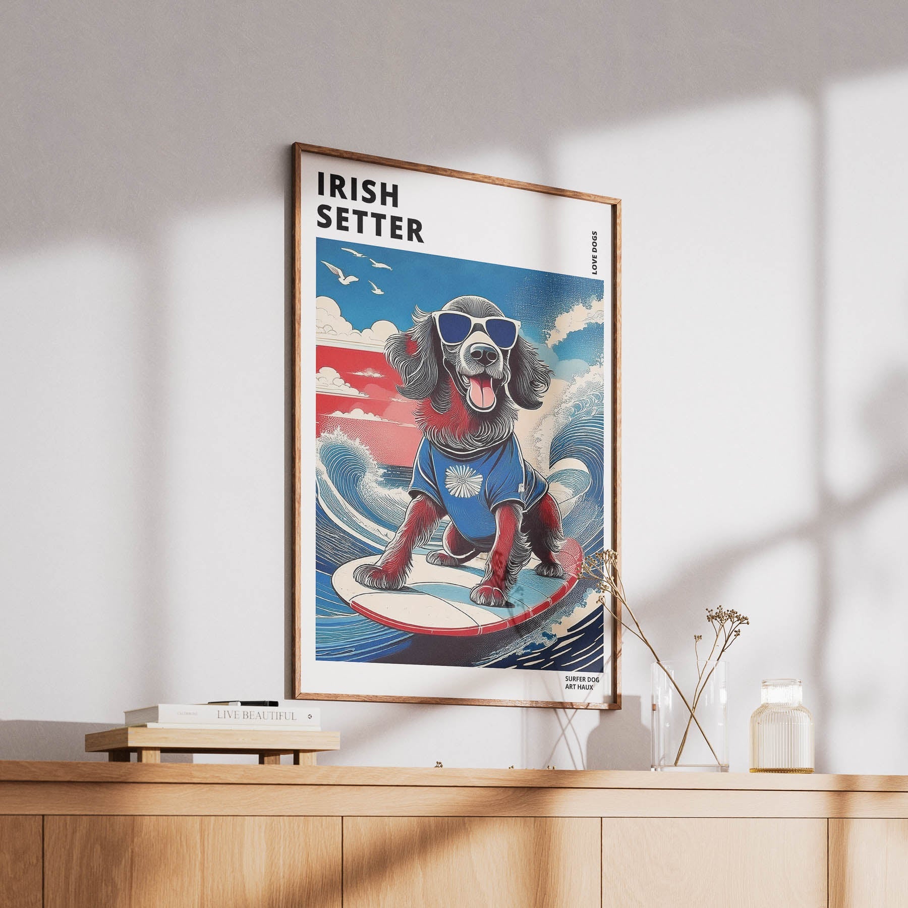 Irish Seter Hokosai Surfer Dogs 1 image 6