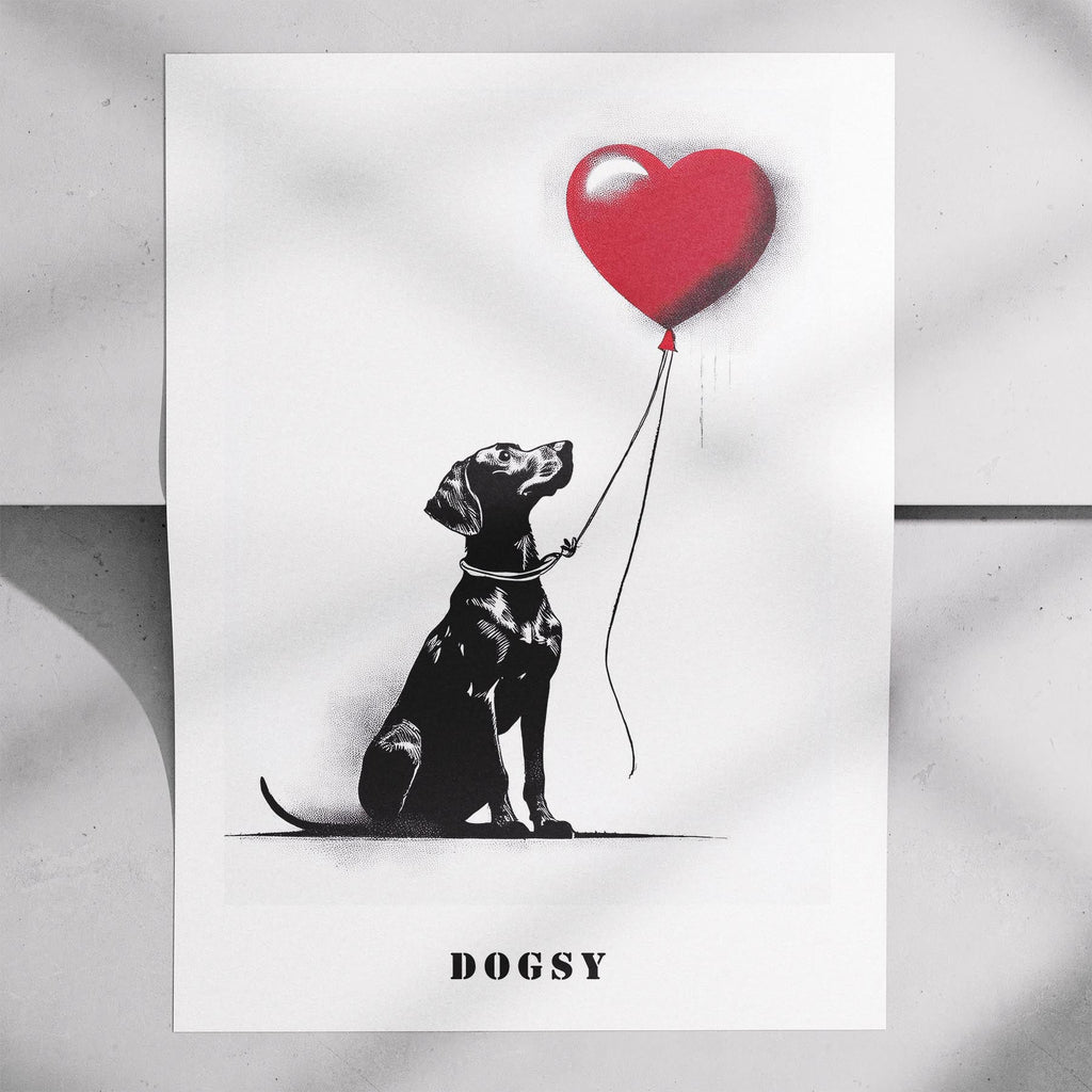 Rhoedesian Ridgeback DOGSY Series inspired by the Art of Banksy with text Dogsy image 7