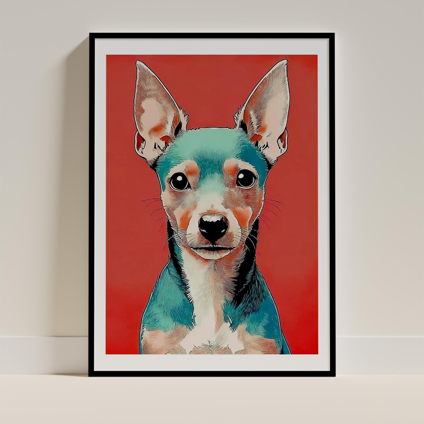 Miniature Pinscher Dog Art Print Unframed | 10 Unique Designs | Wall Art Gift for Dog Lovers | Dogsy & Co