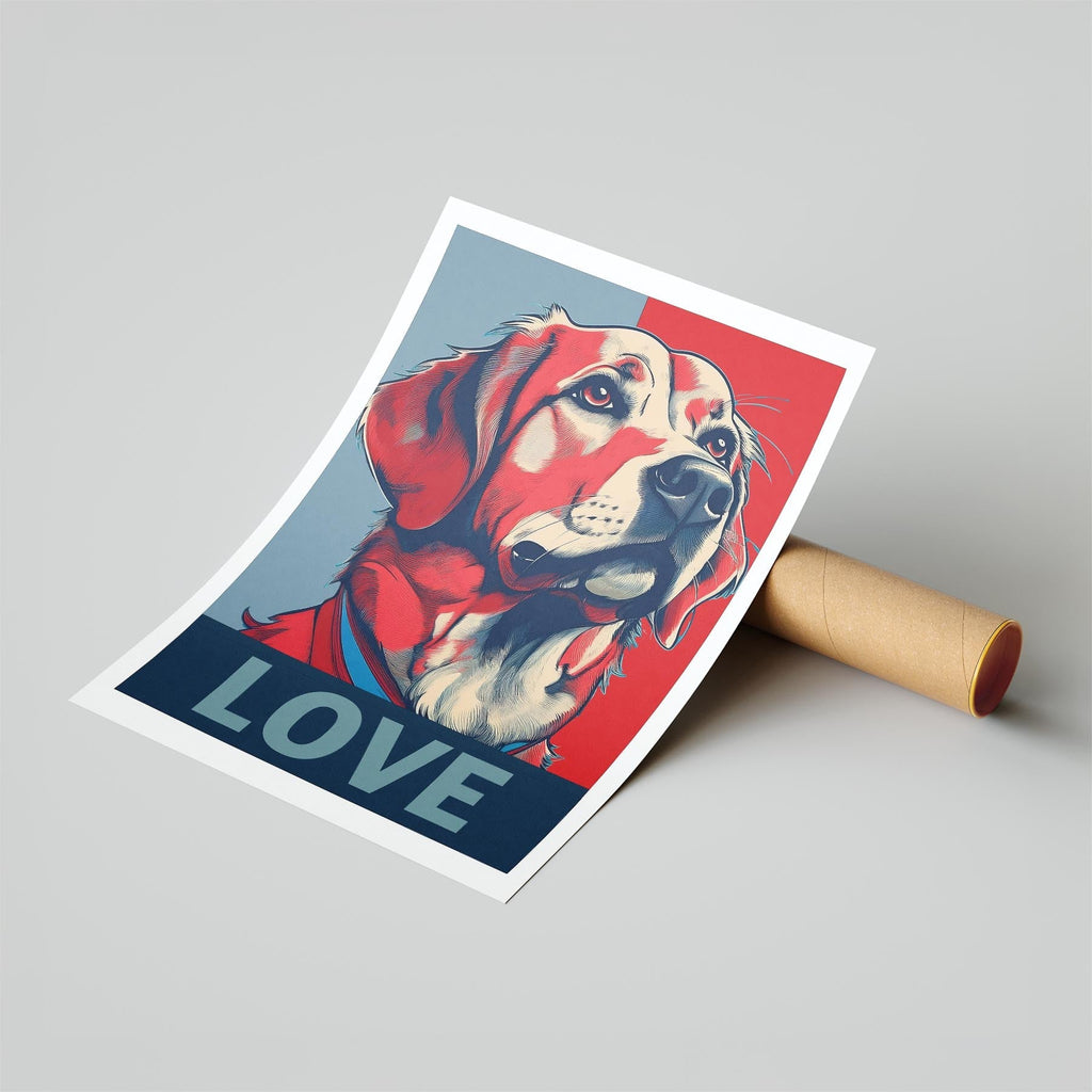 Golden Retriever LOVE Series Inspired by the Obama Poster image 6