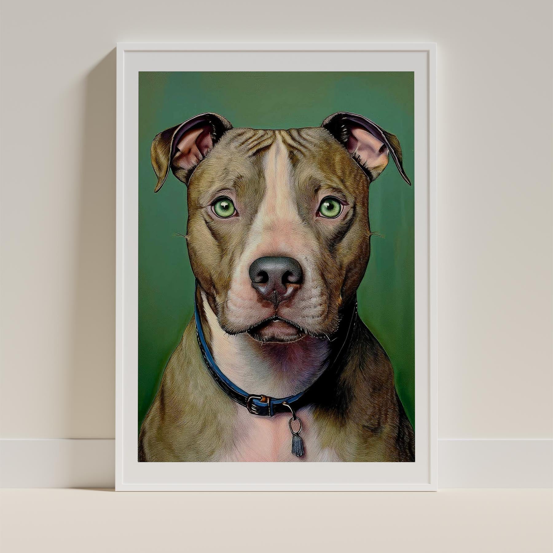 American Pitbull Terrier Green Painted Series image 9