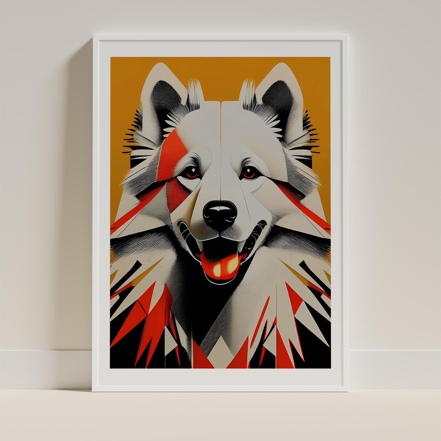 Samoyed Geometric Orange Series image 9
