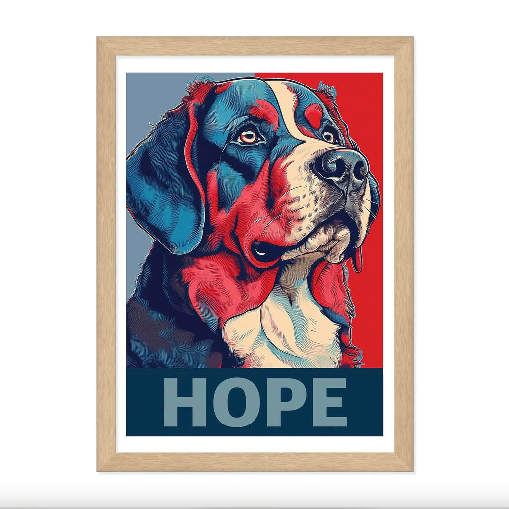 Bernese Mountain Dog HOPE Series Inspired by the Obama Poster image 1