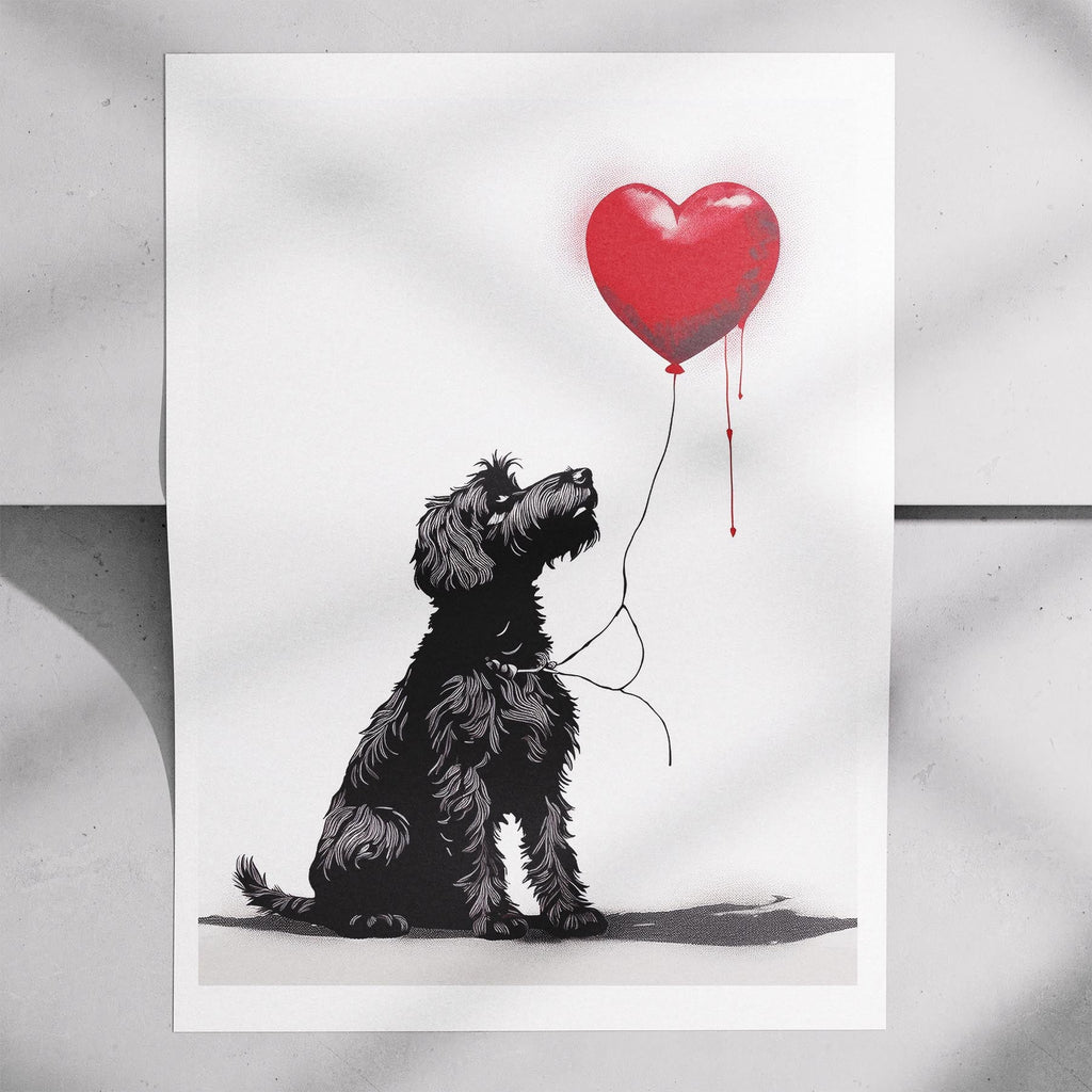 Black Russian Terrier DOGSY Series inspired by the Art of Banksy image 7