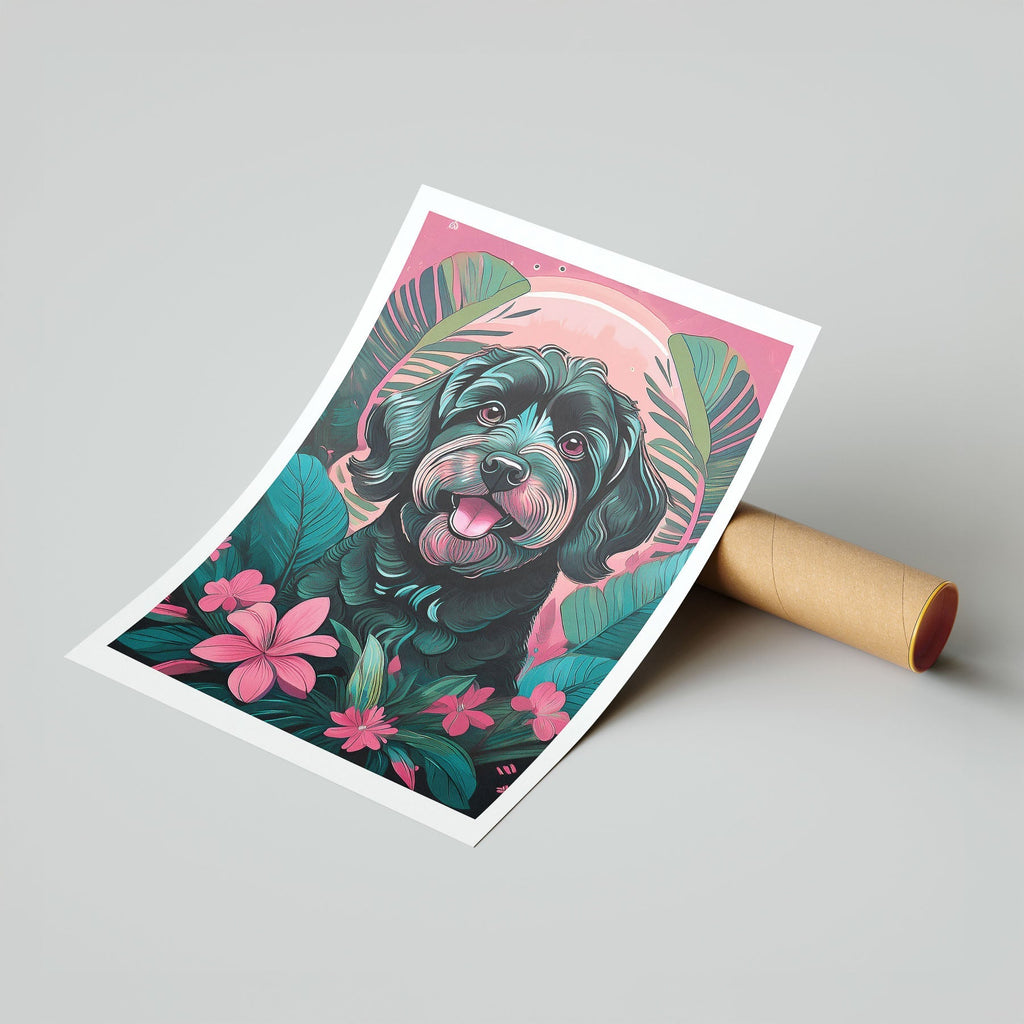 Schnoodle Flowery Dog image 7